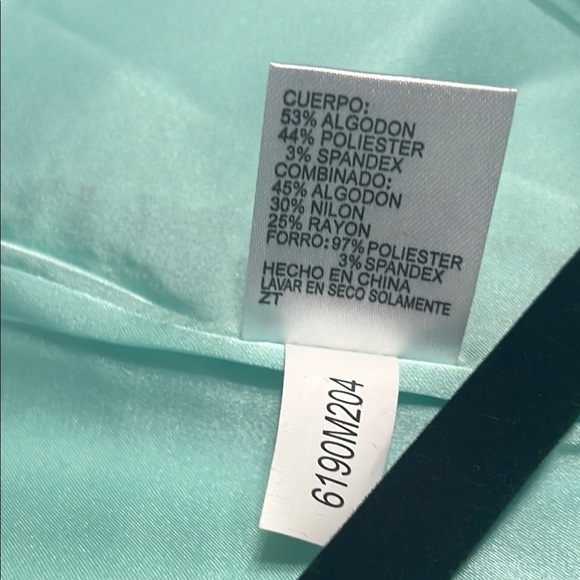 Elegant Lace Overlay Dress Turquoise Mint - Picture 8 of 16